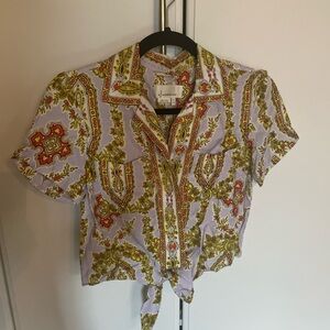 Anthropologie Vibrant Patterned Blouse